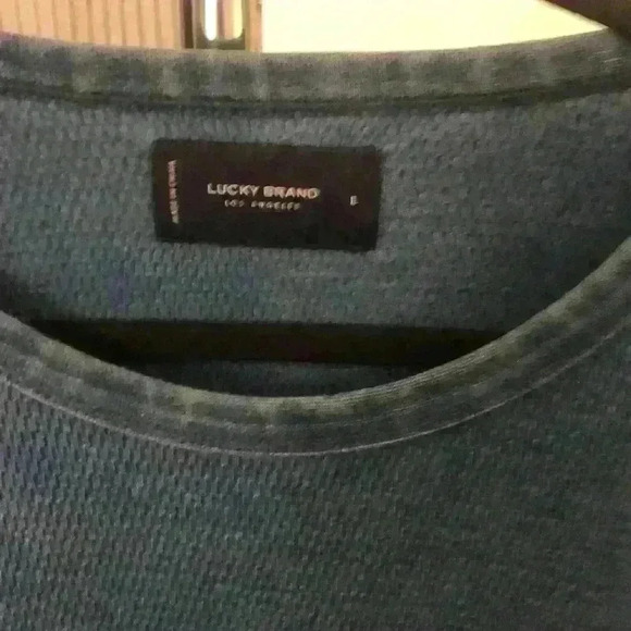 Lucky Brand waffle knit thermal pullover men’s large EUC. - Picture 2 of 4